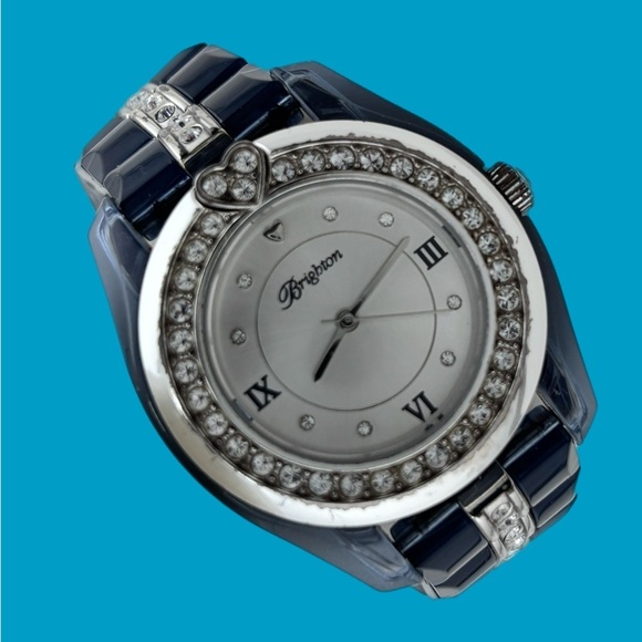 Brighton Blue and Silver Women\'s Watch comes with new battery Rare Color main image 5